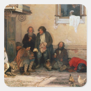 Dinner at the Zemstvo, 1872 Square Sticker