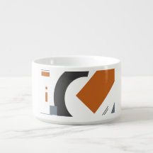 Dinner bowls with creative geometric design
