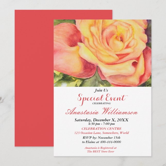 DINNER CELEBRATION INVITE (Front/Back)