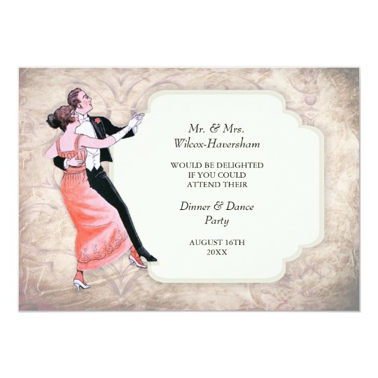 Dinner & Dance Party Vintage Invitation