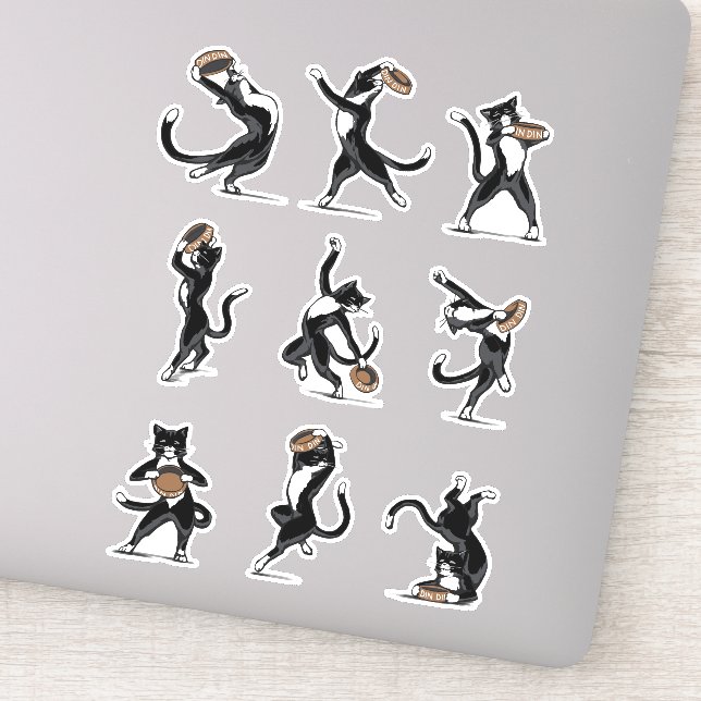 Dinner Dance - Tuxedo Cat (Detail)