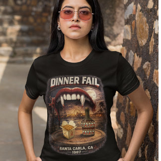 Dinner Fail Women's Bella+Canvas Slim Fit Dark T-Shirt