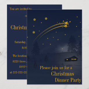Dinner for magical night with beautiful stars invitation