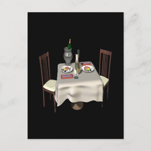 Dinner For Two Postcard (Front)