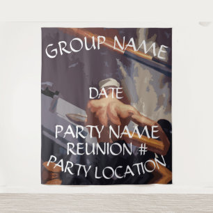 Dinner Happy Hour Girls Boys Night Out 2024 Wine Tapestry