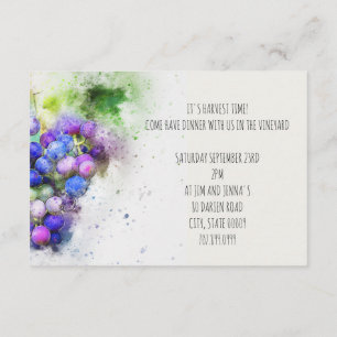 Dinner In Vineyard Or Field Invitation