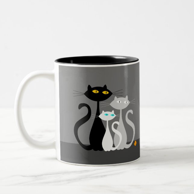 Dinner Invitation Two-Tone Coffee Mug (Left)