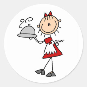 Dinner is Served Classic Round Sticker