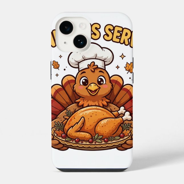 Dinner Is Served Thanksgiving iPhone Case (Back)