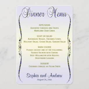 Dinner Menu