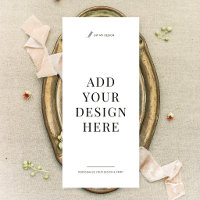 Dinner Menu Printing 4x9" Upload Your Design