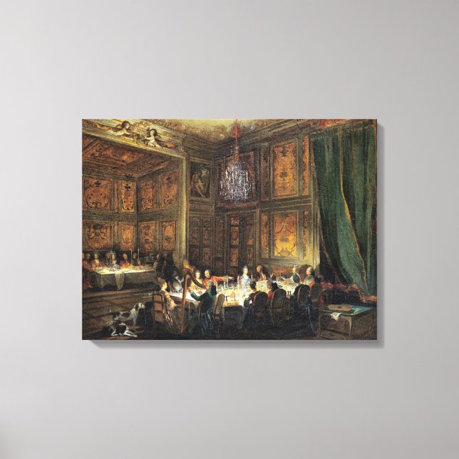 Dinner of the Prince of Conti in the Temple Canvas Print (Front)