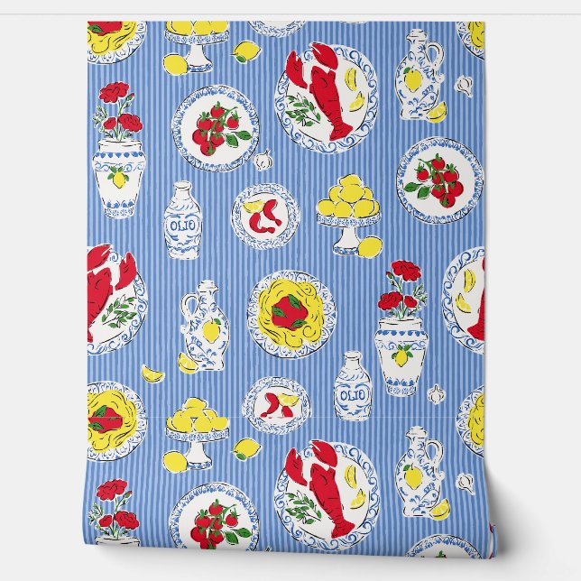 Dinner on the Amalfi Coast Wallpaper (Unrolling)