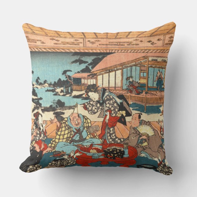 Dinner Party 1840 Cushion (Front)