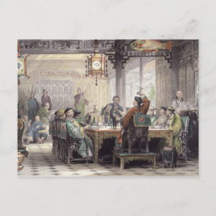 Dinner Party at a Mandarin's House, from 'China in Postcard