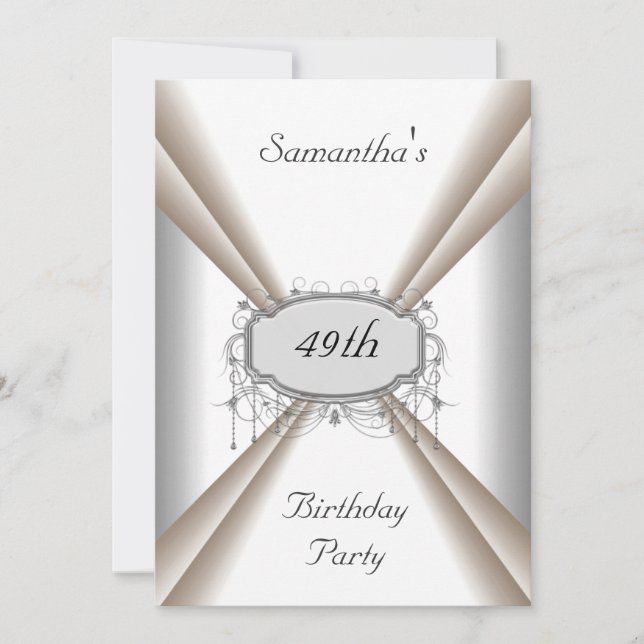 Dinner Party Birthday Invitation Add your details (Front)