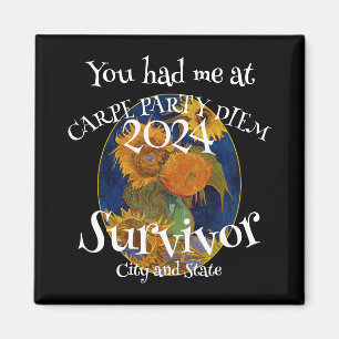 Dinner Party Holiday 2024 Cocktail Wine Cheese Magnet