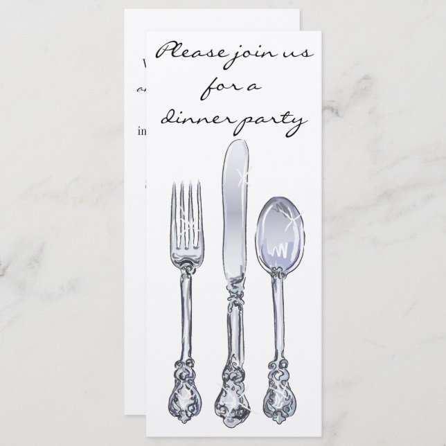 Dinner Party Invitation (Front/Back)