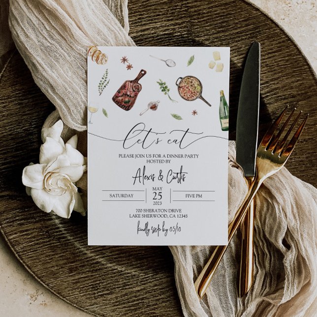 Dinner Party Invitation - Modern Dinner Invitation (Creator Uploaded)
