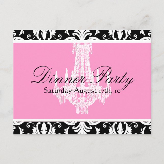 Dinner Party Invitation Postcard (Front)