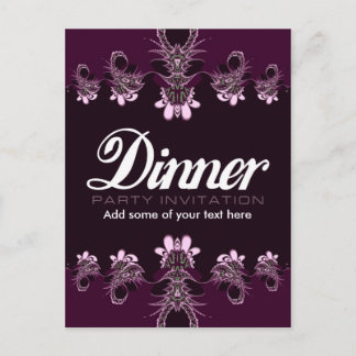 Dinner Party Invitation template Postcard