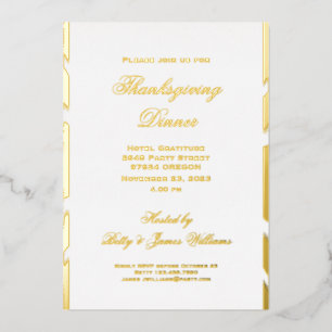 Dinner Party Invitation Thanksgiving