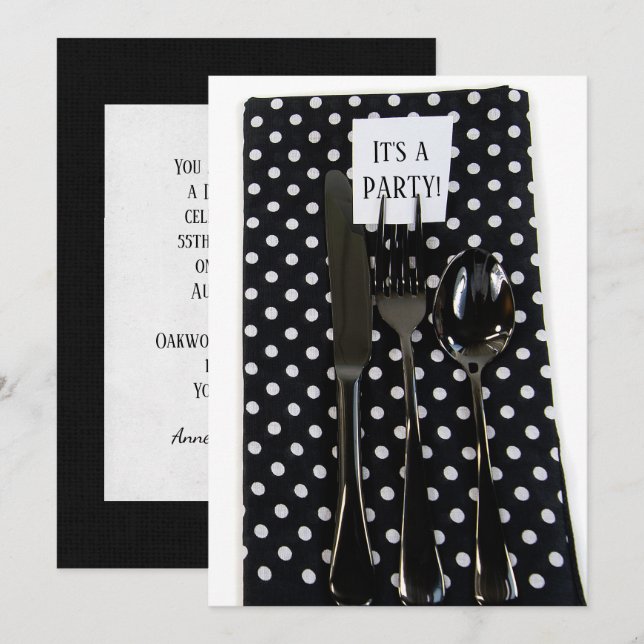 Dinner Party invite (Front/Back)