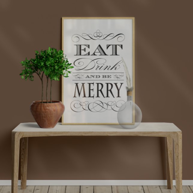 Dinner Party Kitchen Dining Room Eat Drink Merry Poster (Creator Uploaded)