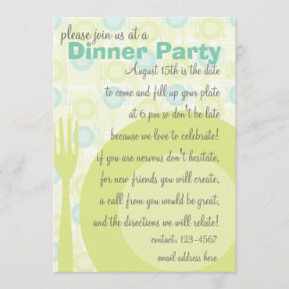 Dinner Party Pattern Invitation