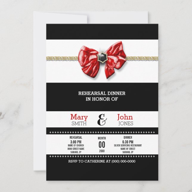 Dinner party PERSONALIZE Invitation (Front)