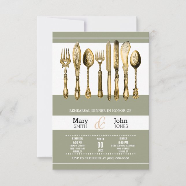 Dinner party PERSONALIZE Invitation (Front)