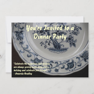 Dinner Party Plate Invitation