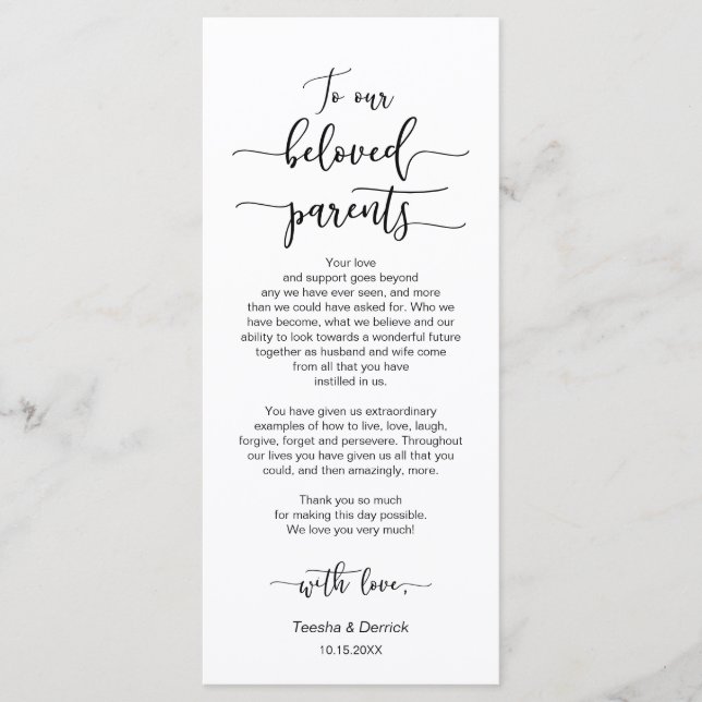 Dinner Place Setting, Black font, Thank You Cards (Front)