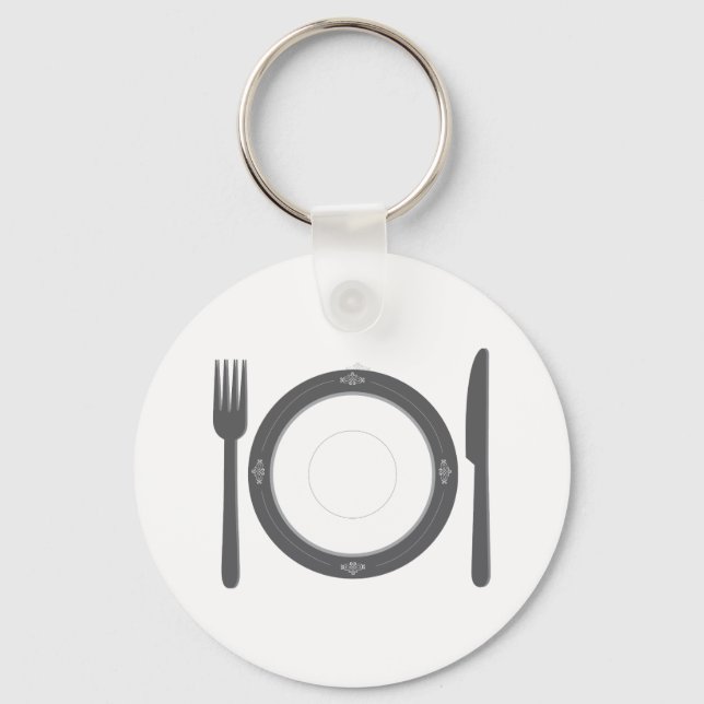 Dinner Place Setting Key Ring (Front)