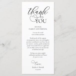 Dinner Place Setting Thank You Calligraphy Card