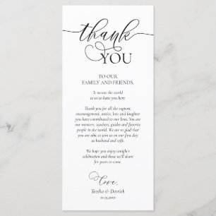 Dinner Place Setting Thank You Calligraphy Card