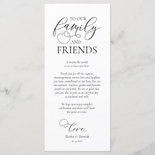 Dinner Place Setting Thank You Calligraphy Card