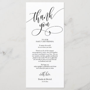 Dinner Place Setting Thank You Calligraphy Cards