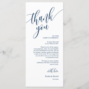 Dinner Place Setting Thank You Calligraphy Cards 