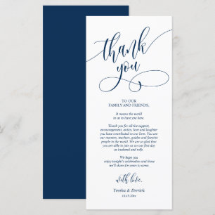 Dinner Place Setting Thank You Calligraphy Cards 