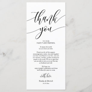 Dinner Place Setting Thank You Calligraphy Cards
