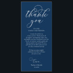 Dinner Place Setting Thank You, Navy Blue Card<br><div class="desc">This is the Modern calligraphy, in Black font, Place Setting Thank You Cards. Share the love and show your appreciation to your guests, when they sit down at their seat and read this personalised charming thank you place setting card. It's a wonderful way to kick off your special day celebration!...</div>