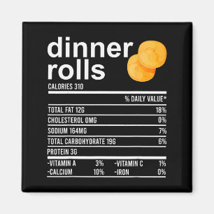 Dinner Rolls Nutrition Facts Apparel Funny Thanksg Magnet
