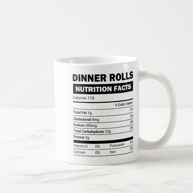 Dinner Rolls Nutrition Facts Family Matching Chris Coffee Mug (Right)