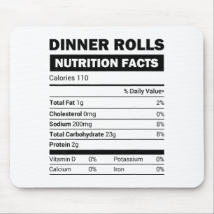 Dinner Rolls Nutrition Facts Family Matching Chris Mouse Mat