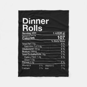 Dinner Rolls Nutrition Facts Thanksgiving Gifts Tu Fleece Blanket