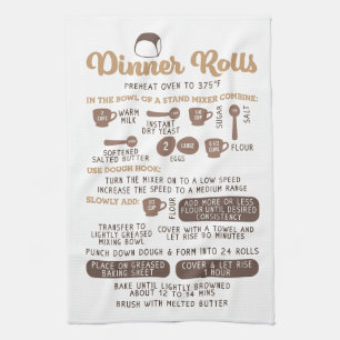 Dinner Rolls Recipe Tea Kitchen Towel