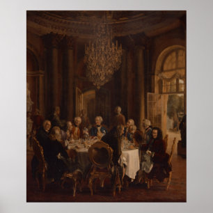 Dinner Table at Sanssouci, 1850 Poster