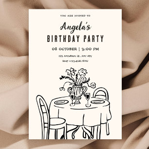 Dinner table invitation