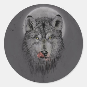 Dinner time (dark version) classic round sticker